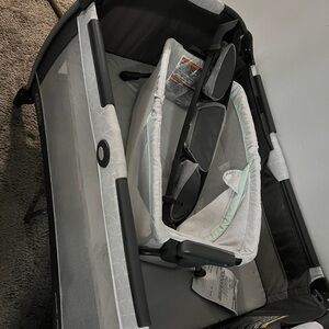 Portable Baby Playard with Bassinet - Gray